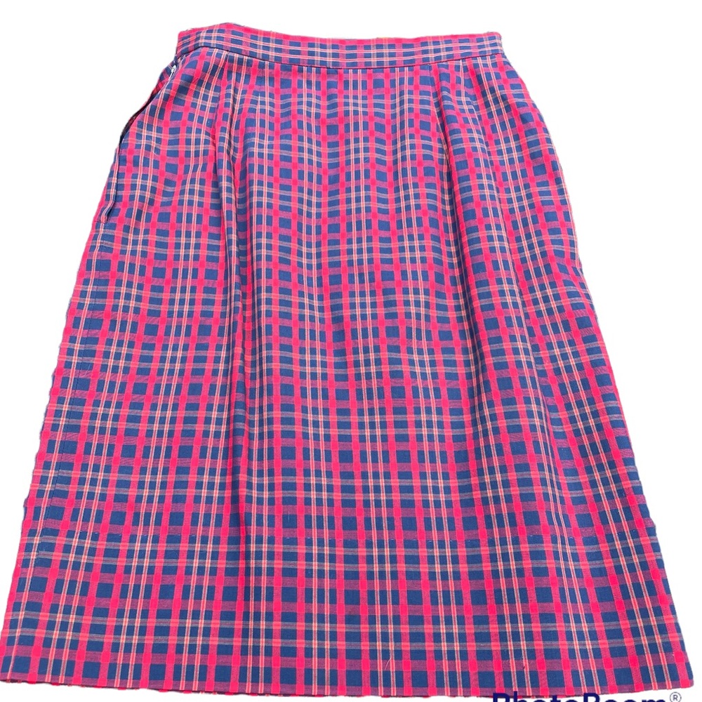 Vintage Sears Plaid Pencil Skirt, Approx Size 6